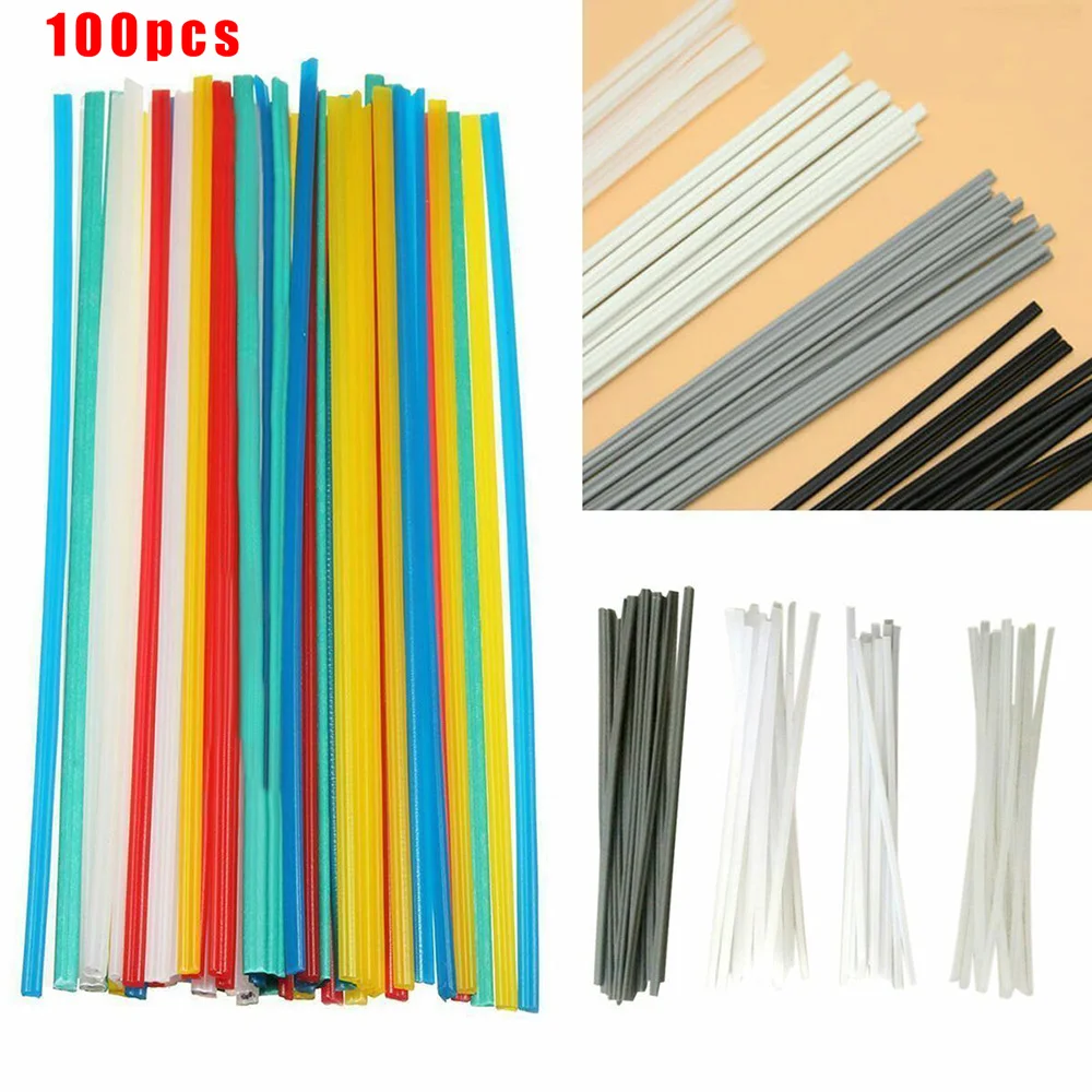 

100* Plastic Welding Rod PP/PVC Soldering Sticks 25cm+200x5x2mm 100pcs