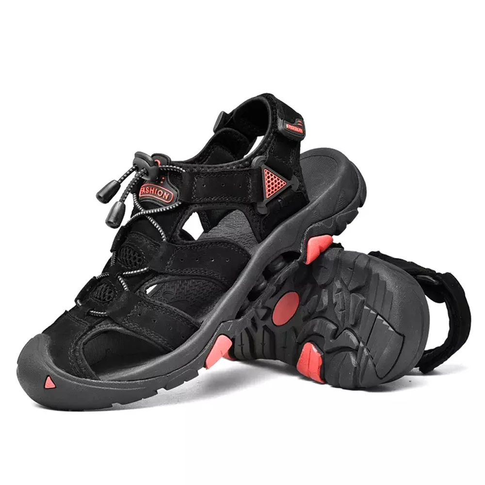 

Men's summer leather sandals Comfortable outdoor non-slip soles for walking on the beach Fashion men's sandals