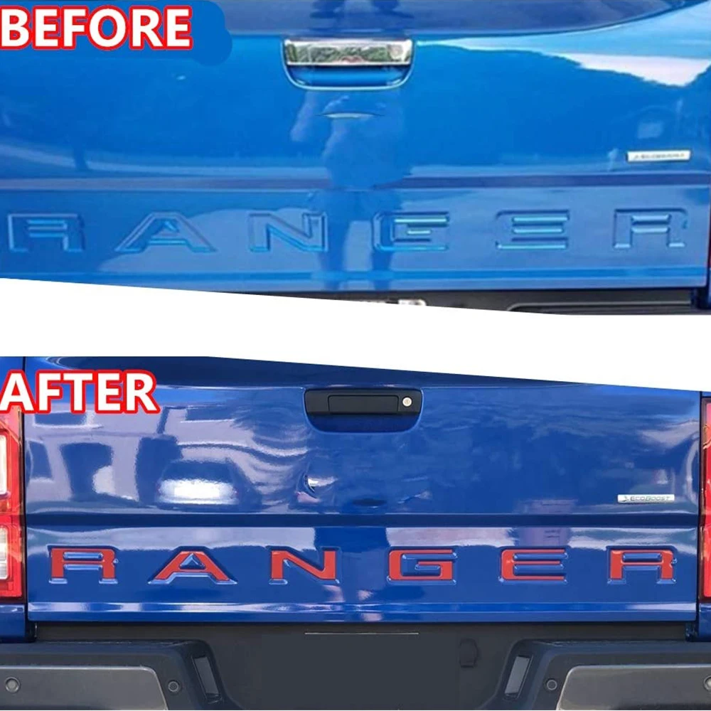 3D вставка для задней двери буква Ford Ranger 2019-2020 канавки автомобиля сильная