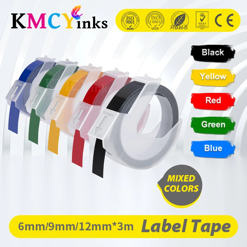 

Устройство для изготовления этикеток KMCYinks, совместимое с 3D лентами Dymo, многоцветные ленты для этикеток 6 мм 9 мм, лента для принтера Motex E101 1610, ленты для машины для этикеток