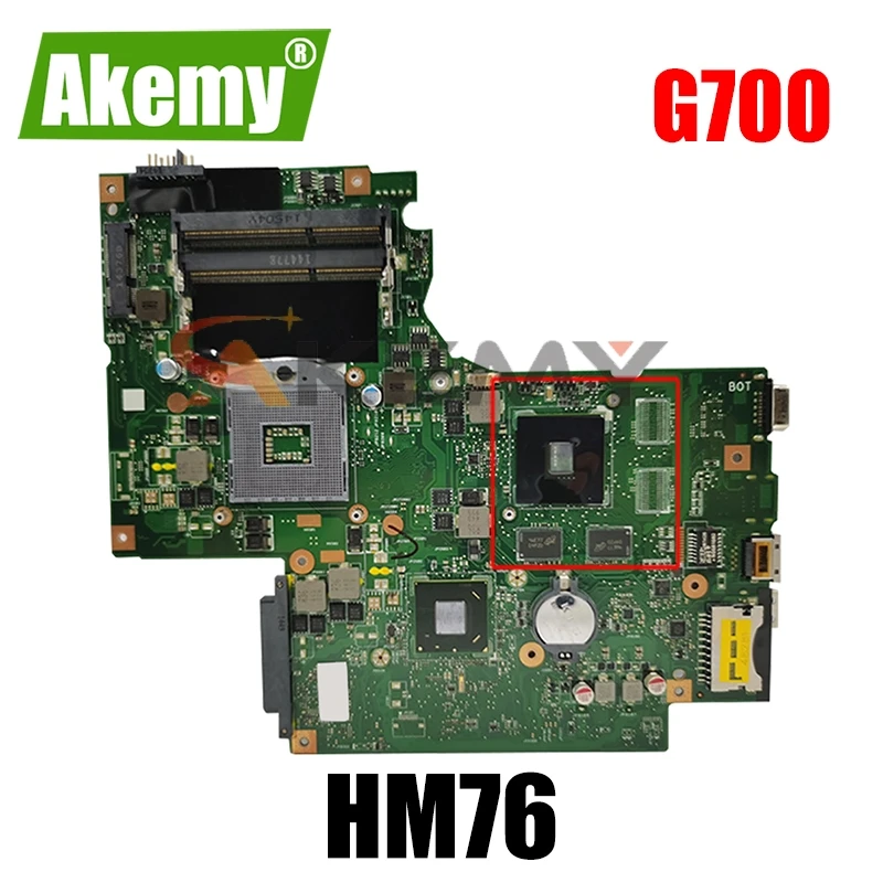 

Laptop motherboard For LENOVO BAMBI REV.2.0 G700 HM76 Mainboard SLJ8E N14M-GE-B-A2 11SN0B5M11 11S90003042 DDR3
