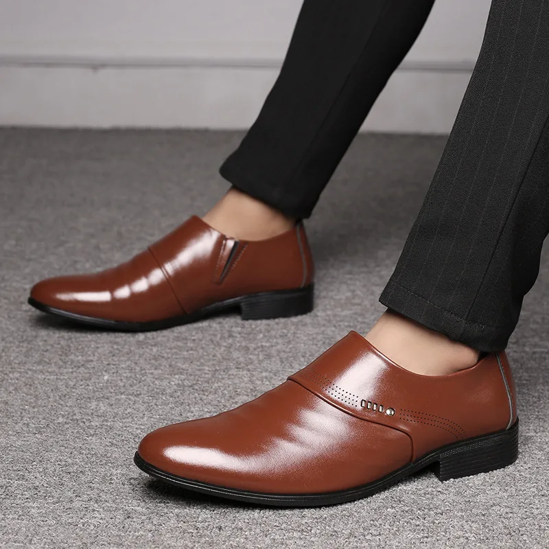 

Luxury Business Oxford Leather Shoes Men Breathable Rubber Formal Dress Shoes Male Office Wedding Flats Footwear Mocassin Homme