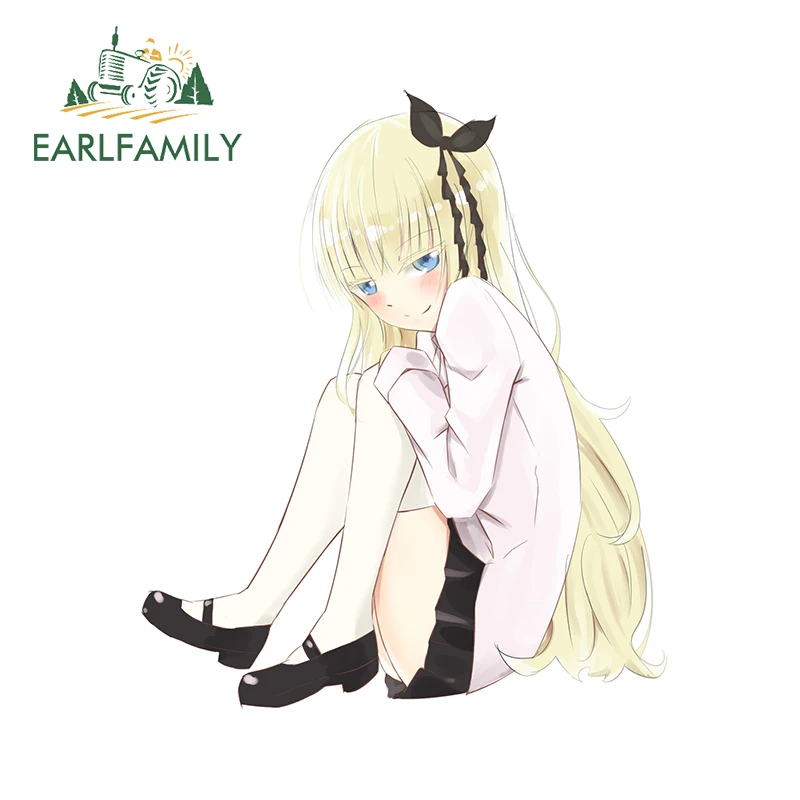 

EARLFAMILY 13 см x 11,2 см для Kishuku Gakkou без Juliette/Автомобильные наклейки индивидуальные доски Наклейка в виде окна Водонепроницаемый украшения