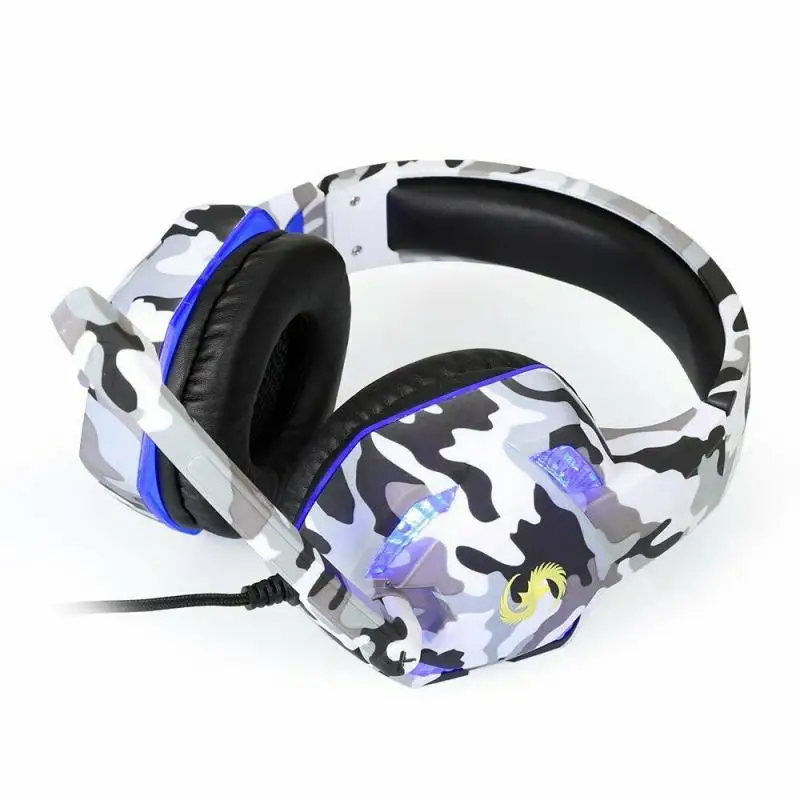 TWS Gaming Headsets Big Headphones with Light Mic Stereo Earphones Deep Bass for PS4 PC Computer Gamer Laptop наушники |