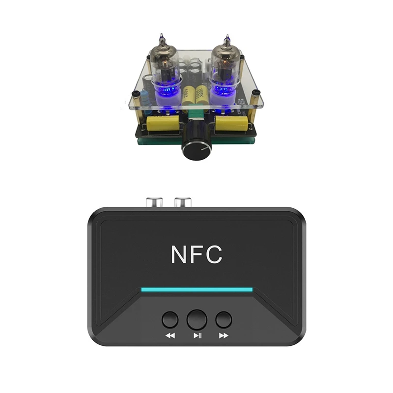 

Bluetooth-приемник NFC/USB-диск для чтения музыки стерео беспроводной адаптер и 6J3 вакуумная трубка предусилитель Плата усилителя