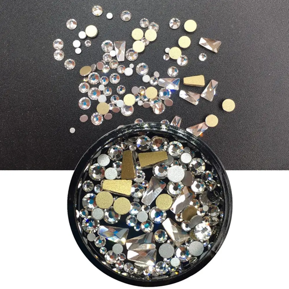 Flatback Rhinestones Multiple Shapes Shiny Crystal Ab Nail Art | Красота и здоровье