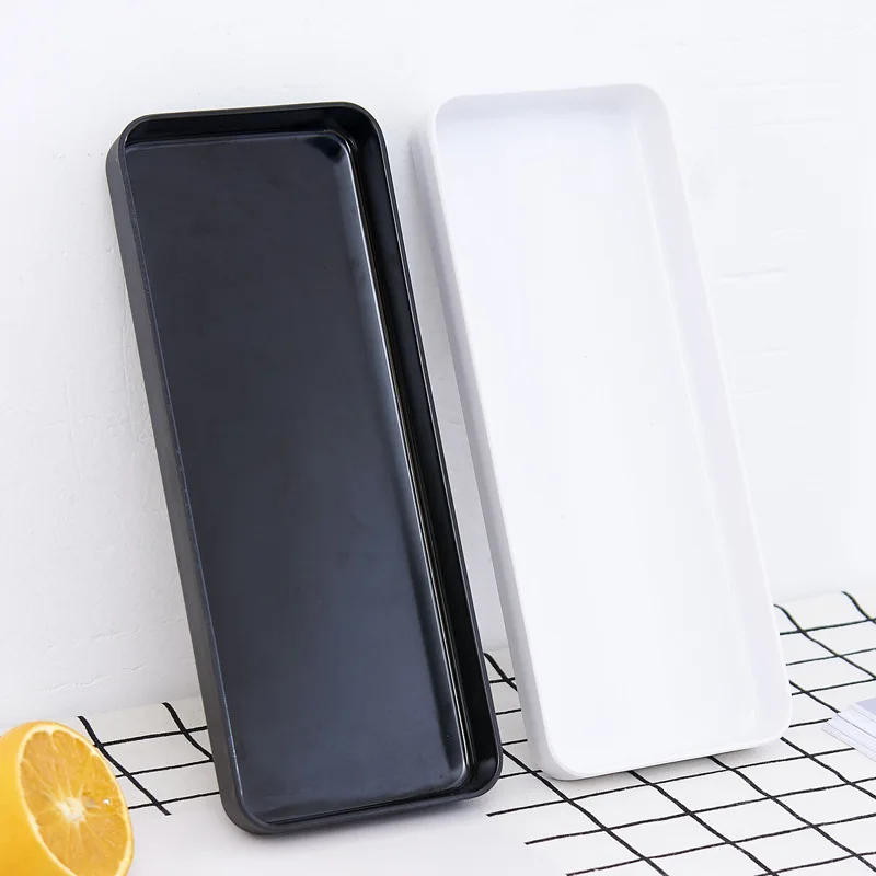 

Маленький поднос, прямоугольный пластиковый поднос для чая, домашняя тарелка для чашки для воды в гостиной, вязаный горшок, креативная инди...