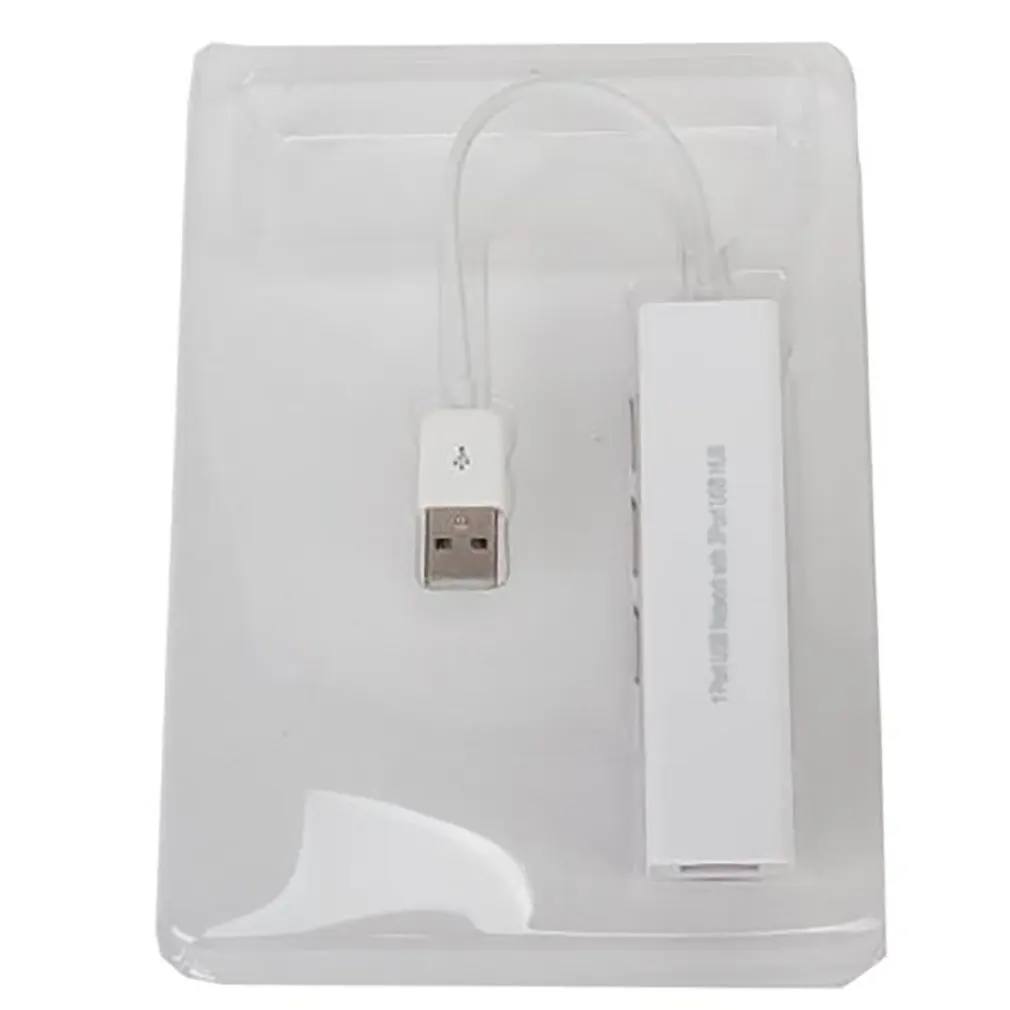 

High Speed USB 2.0 to Network LAN Ethernet RJ45 Adapter Converter with 3 Port USB 2.0 HUB Adapter USB Hub for Windows 7/8