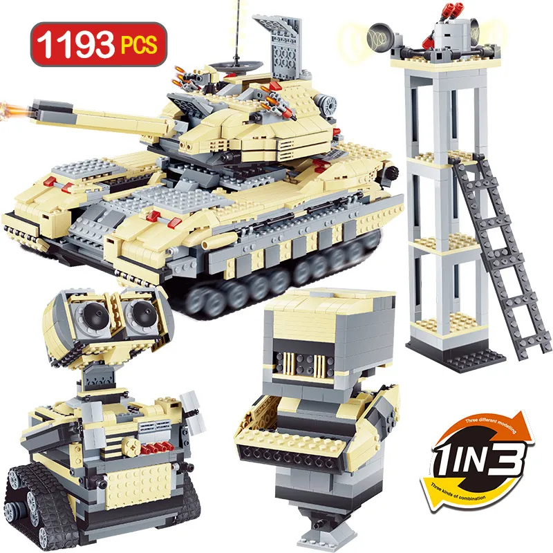 1193 шт. Детский конструктор основной боевой танк | Игрушки и хобби