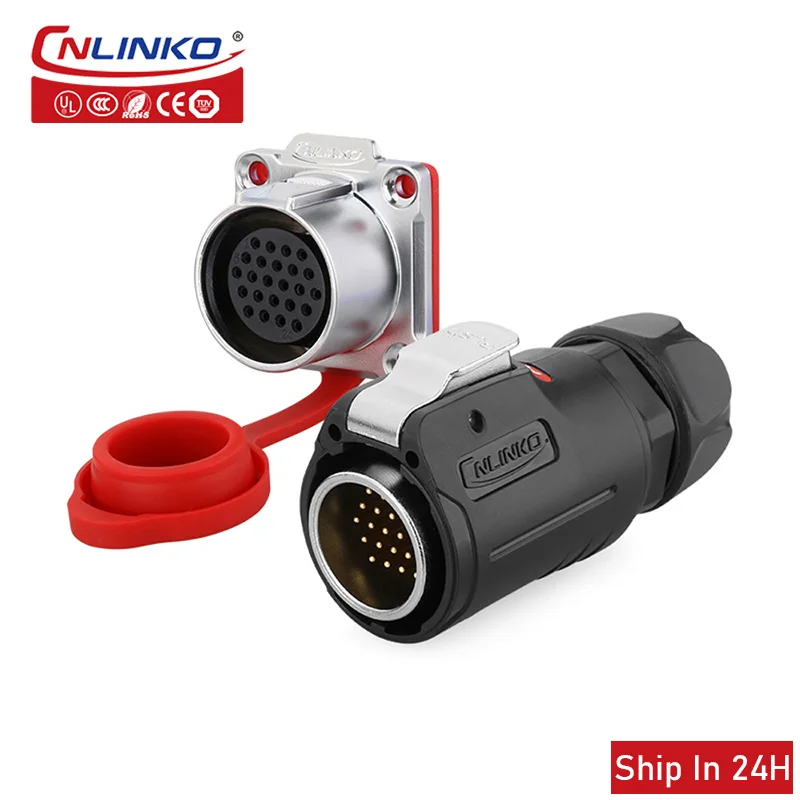 

Cnlinko LP24 plastic four-hole waterproof aviation plug connector 24pin industrial cable connector for multiple occasions