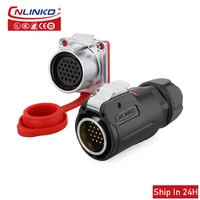 cnlinko lp24 waterproof aviation 24pin industrial signal power connector ac250v electrical 5a plug socket for wire connection