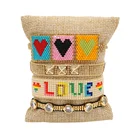 Go2boho 2021 Летний Набор браслетов Miyuki в стиле бохо сердце Pulsera любовь буквы ювелирные изделия ручной работы ткацкий станок ювелирные изделия Стразы браслет
