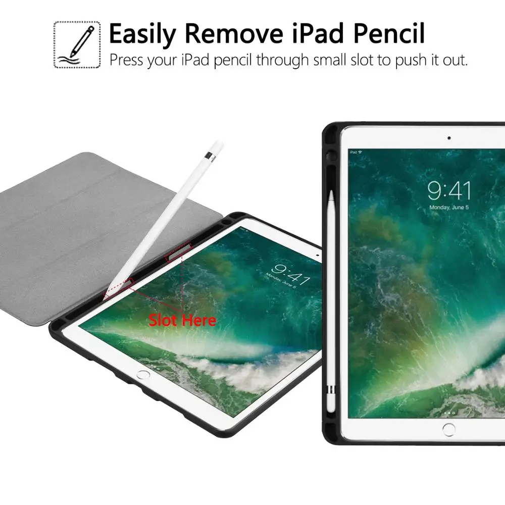 Чехол с рисунком для iPad Mini 4 5 функцией держателя карандаша + Функция