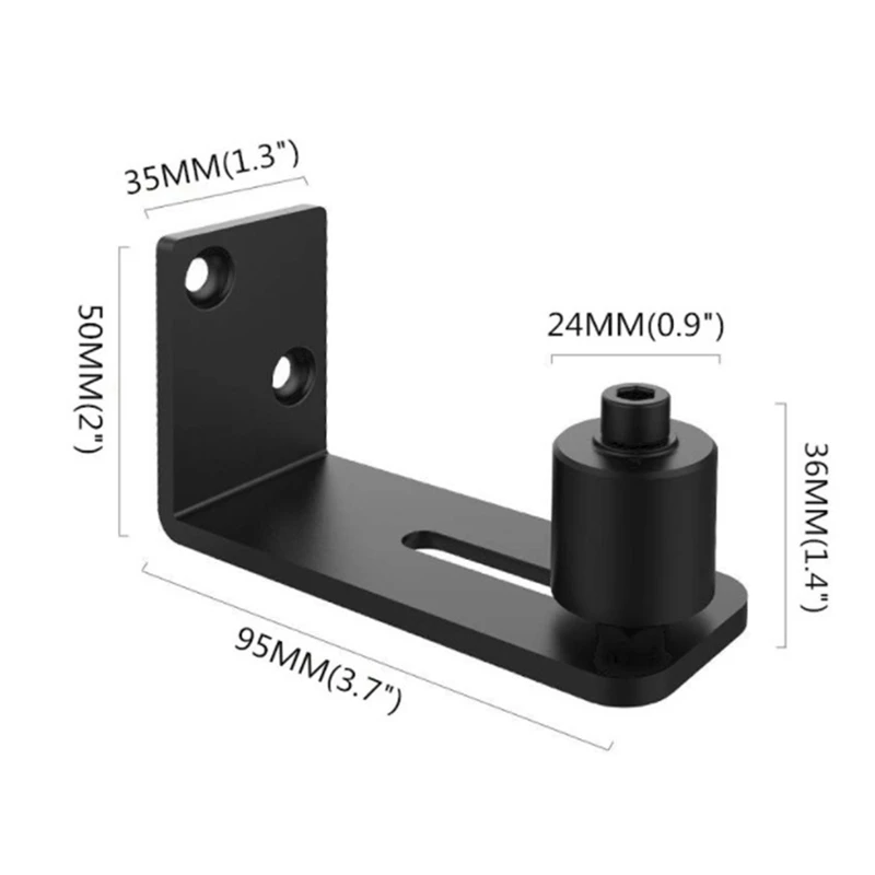 

Black Sliding Barn Door Bottom Adjustable Floor Ail Floor Guide Roller Locker Home Hardware Accessories