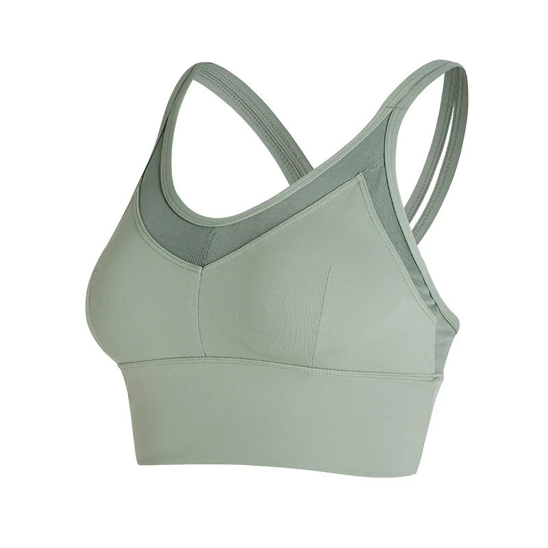 

Yoga Vest Woman High Impact Sports Bra Cross-Back Gym Workout Running Push-up Crop Quick Dry Stretchy Fitness Top