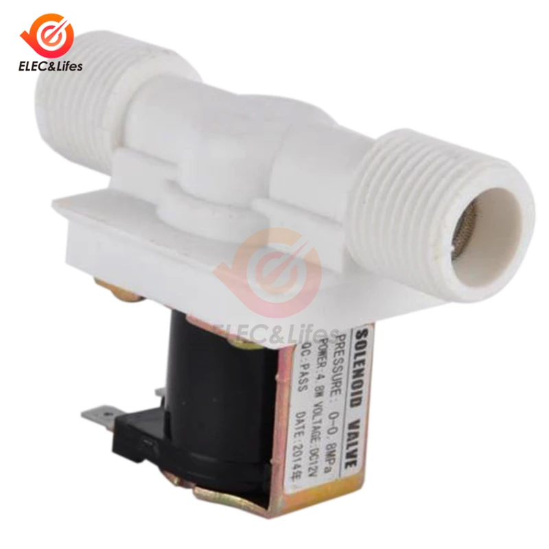 12V 24V G1/2 ''нормально закрытый электромагнитный клапан Магнитный воды воздухозаборник реле протока воды Управляющее давление переключатель