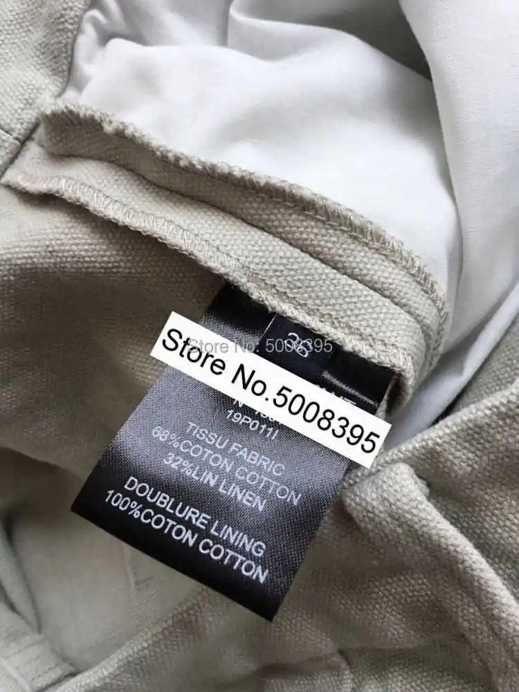 

Kab Cotton LINEN Blend shorts side slit pockets Rolled UP HEM CUFFS High waist Woman Shorts 2021ss new