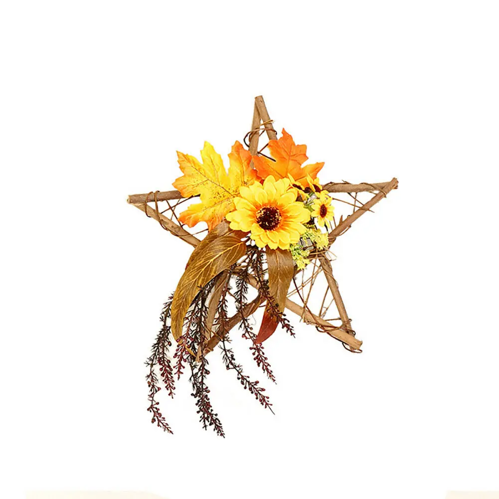 Деревянный искусственный подсолнух летний венок оставить дверной настенный
