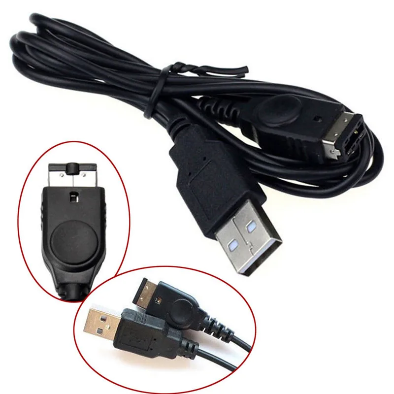 1PC Black USB Charging Advance Line Cord Charger Cable For/SP/GBA/GameBoy/NS/DS Hot Sale