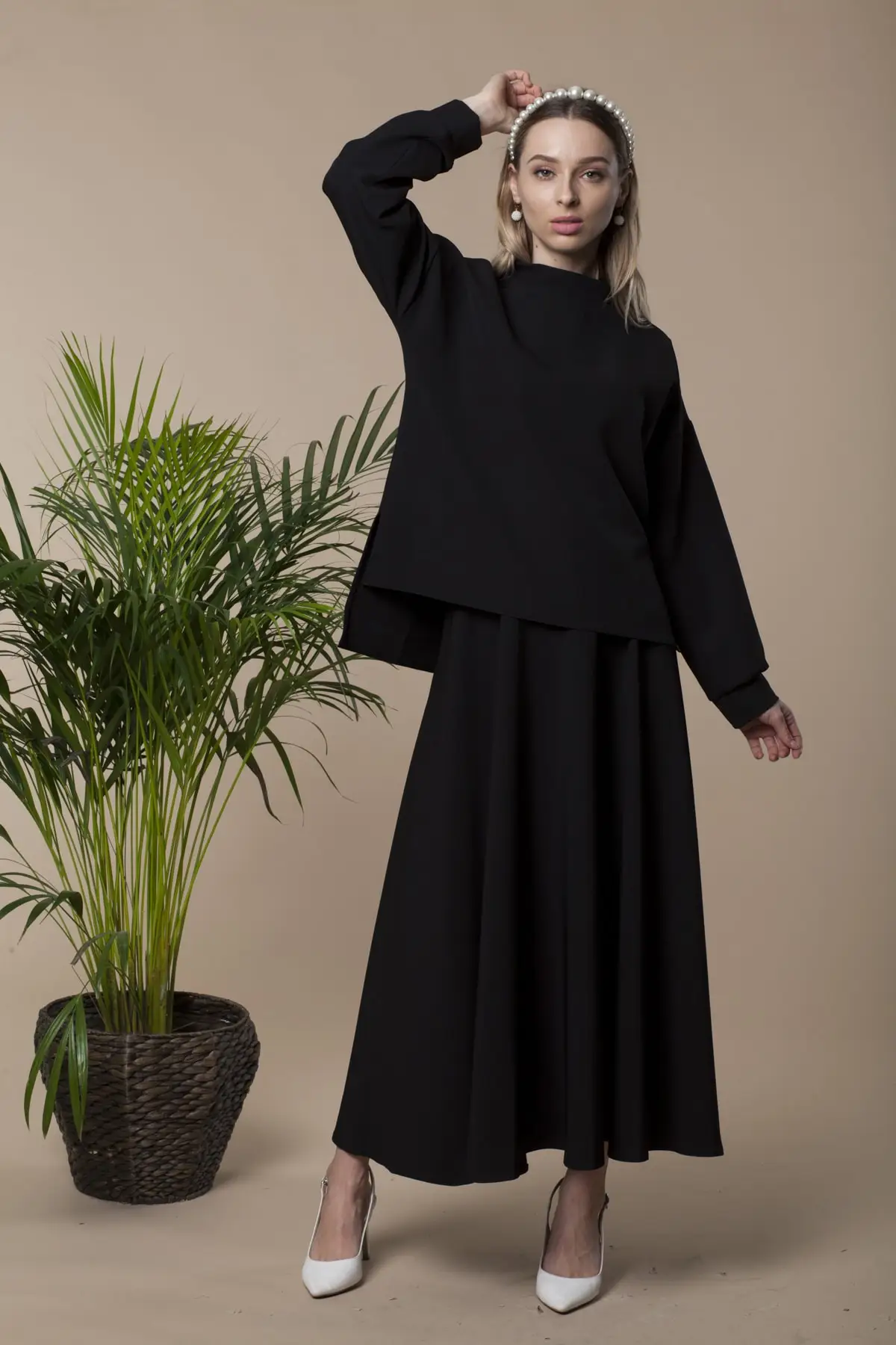 

The floor Wheel Long Skirt Women Muslim Clothing Skirt 2021 Fashion