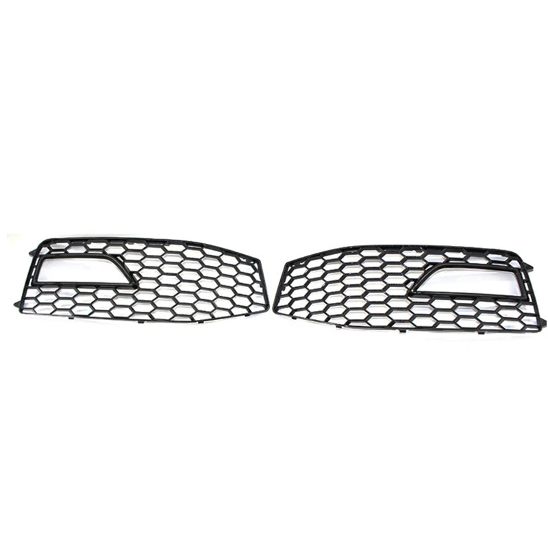 

B8.5 RS4 Fog Light Grilles for 2013-2016 - A4 S-Line Front Bumper Gloss Black