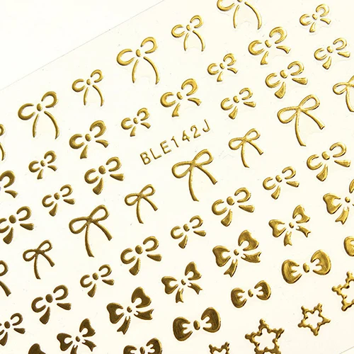 Самые популярные 3D накладные ногти с бантом сердцем декоративные наклейки для