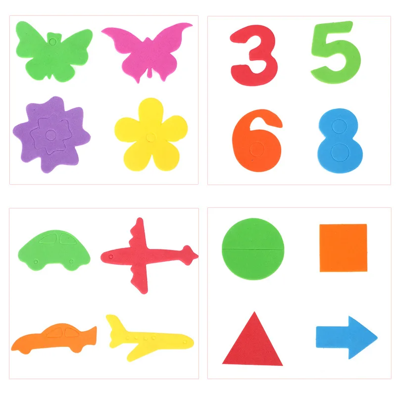 

Geometric Figure Foam Sticker Star Heart Animals Foam Stickers Kid Toy Early Educational learning kindergarten Craft Diy Toy