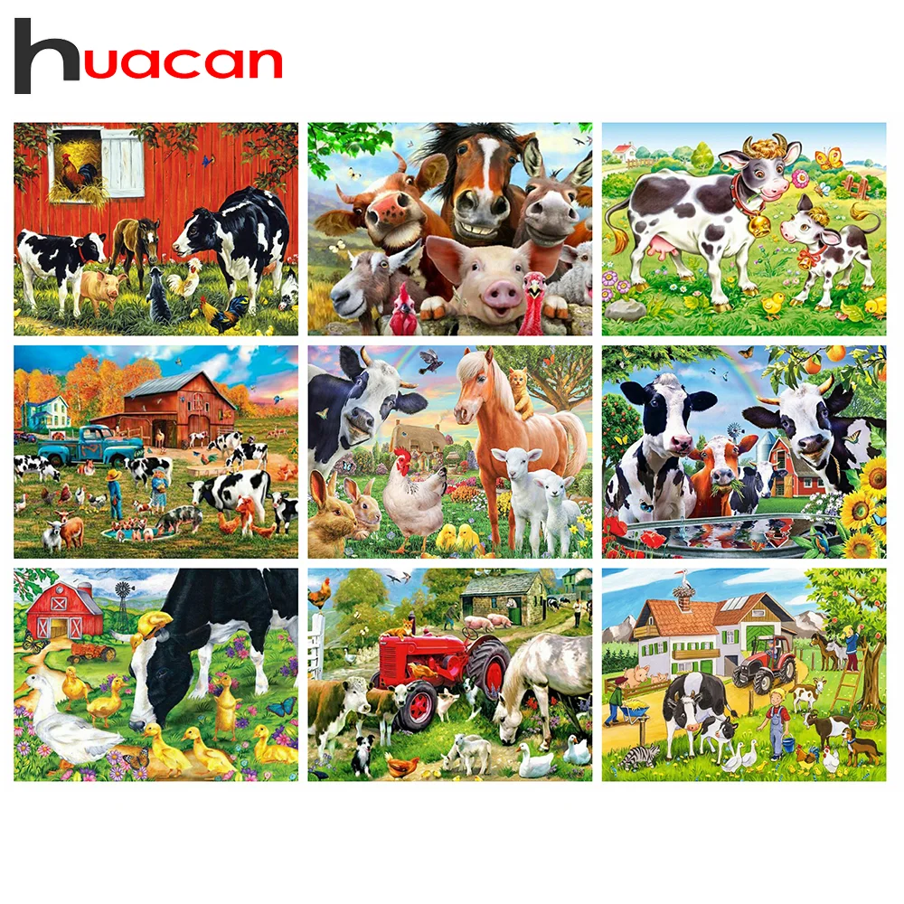 Huacan алмазная вышивка распродажа лошади Полная площадь Алмазная мозаика картина