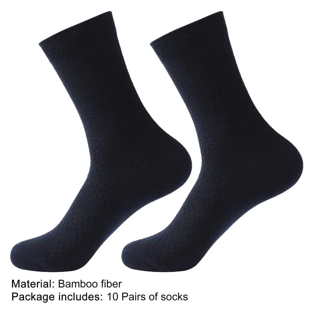 

10Pairs Men Socks Solid Color Elastic Breathable Middle Tube Socks Men Harajuku Crew Socks calcetines hombre chaussette homme