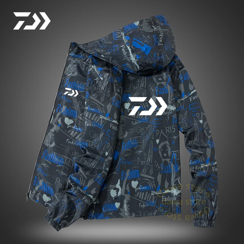 Мужская Летняя рыболовная куртка Daiwa дышащая одежда для рыбалки быстросохнущая