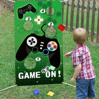 video game toss games throwing toys with 4 bean bags fun outdoor indoor group activity themed party banner decoration for kids