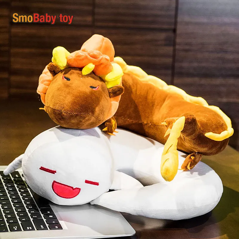 

Game Genshin Impact Zhongli Hu Tao Cosplay Dragon U Shaped Pillow Protector Siesta Cushion Plush Doll Travel Neck Pillow Gift