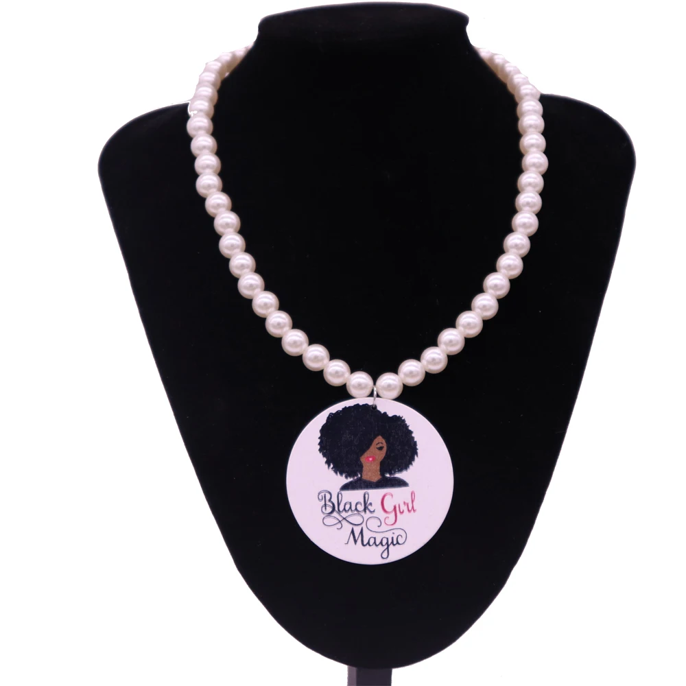 Abadon модные на заказ черные с волшебным принтом Натуральный Деревянный жемчуг