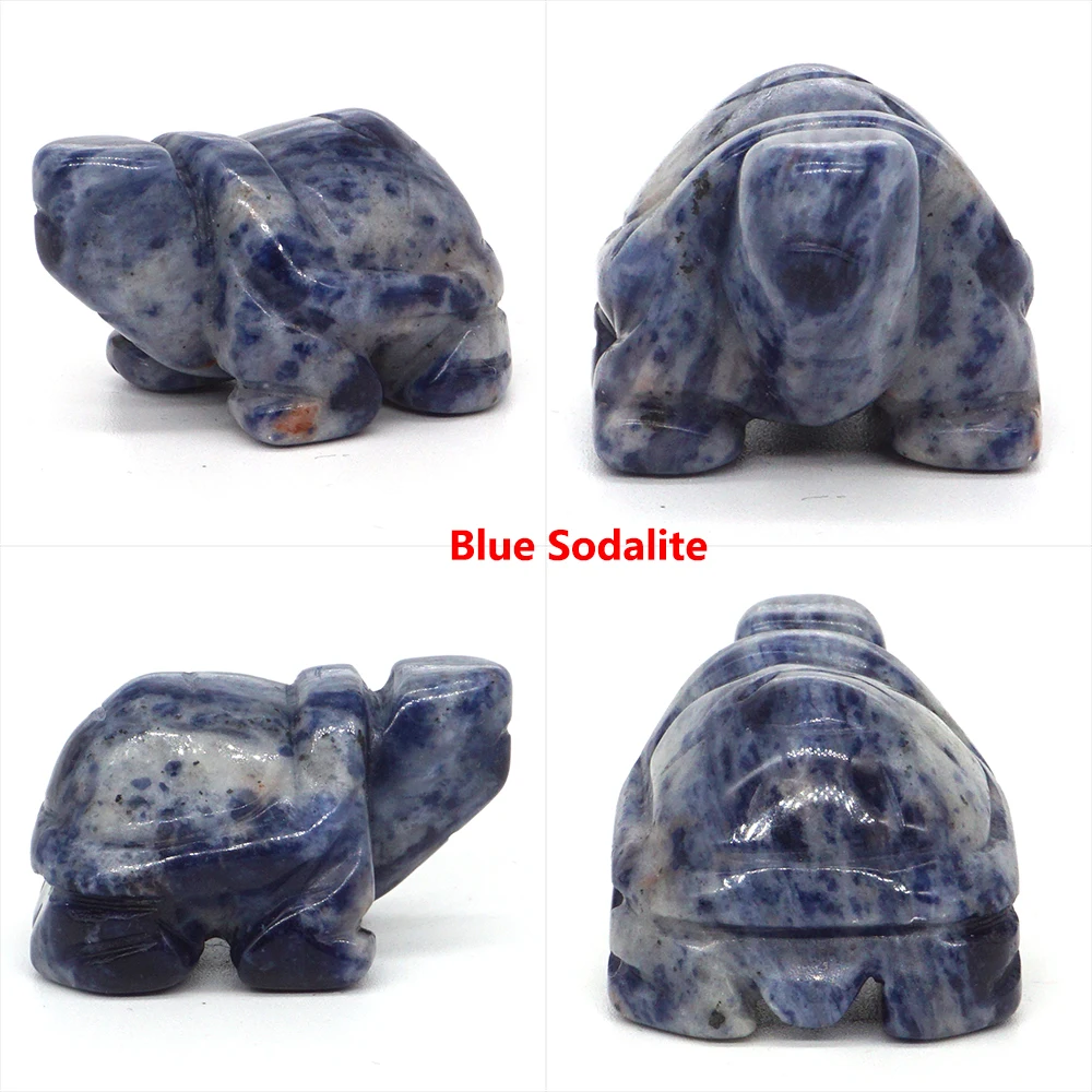 

Wholesale 1.5" Turtle Tortoise Statue Stone Carving Natural Gemstone Crystal Reiki Healing Animal Figurine Home Decoration 1pc