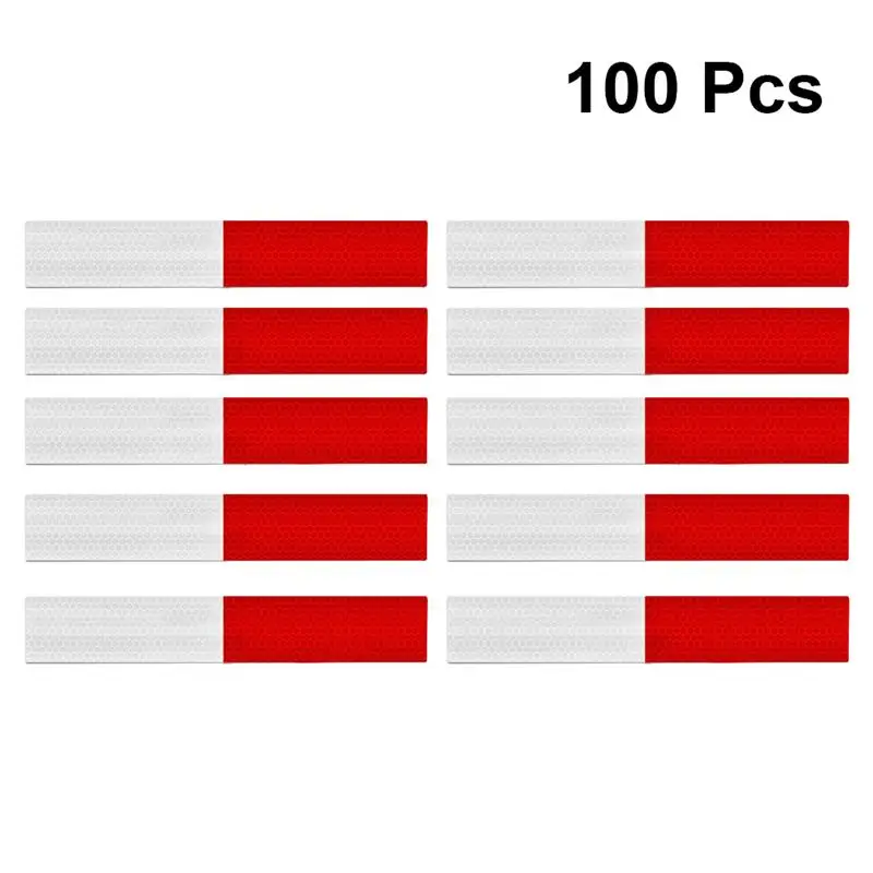 100 шт. Светоотражающая отметка наклейка для грузовика белый и красный