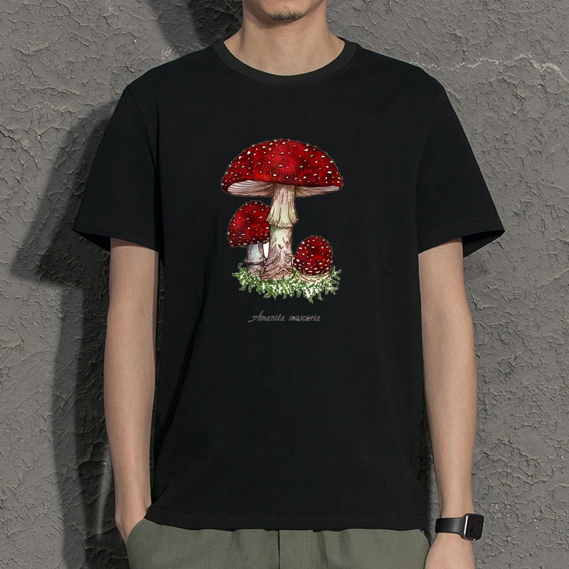 Футболка с рисунком красных грибов для мужчин и женщин уличная одежда