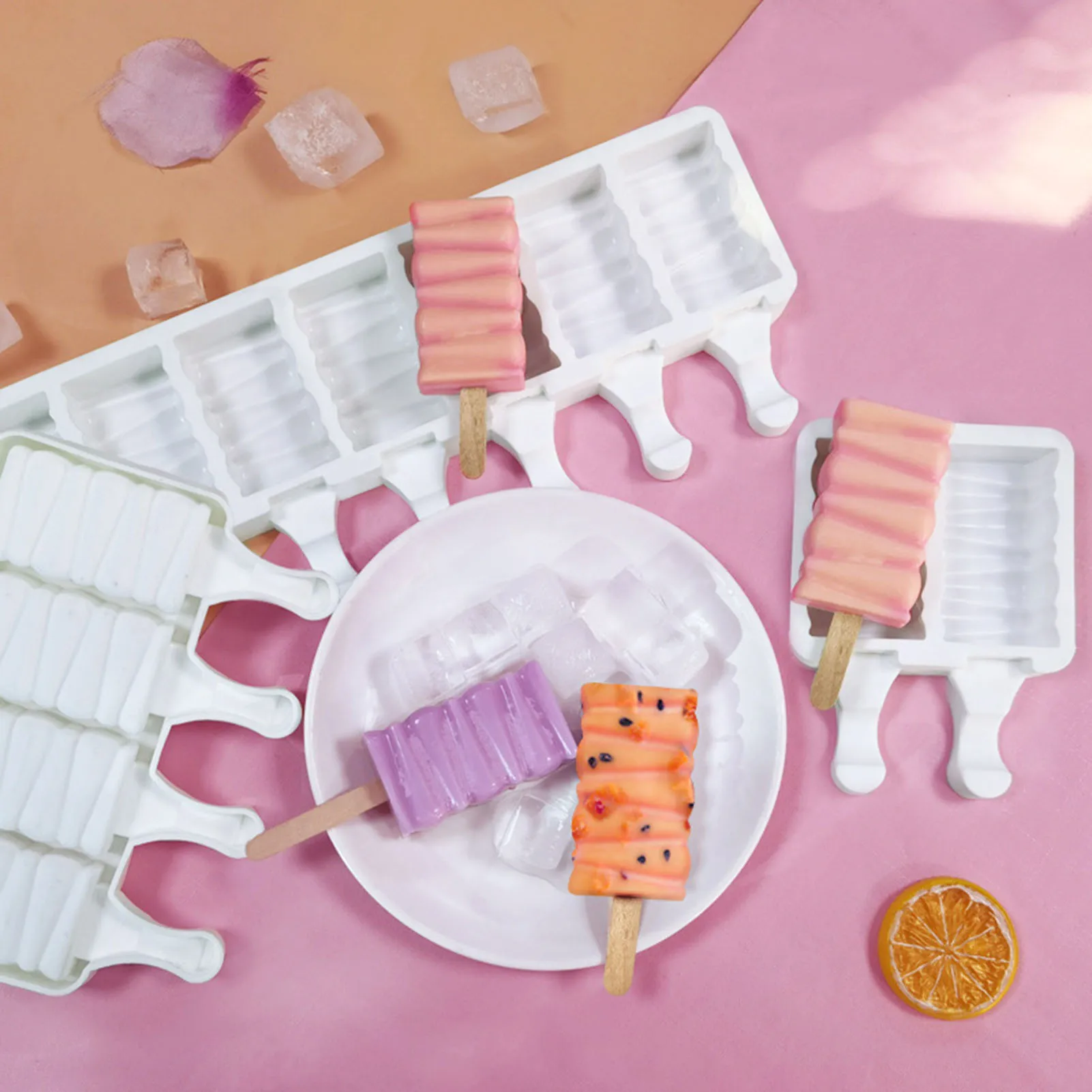 

4or8 cavity silicone ice cream mold popsicle mold ice cream popsicle mold cake mold ice cream machine