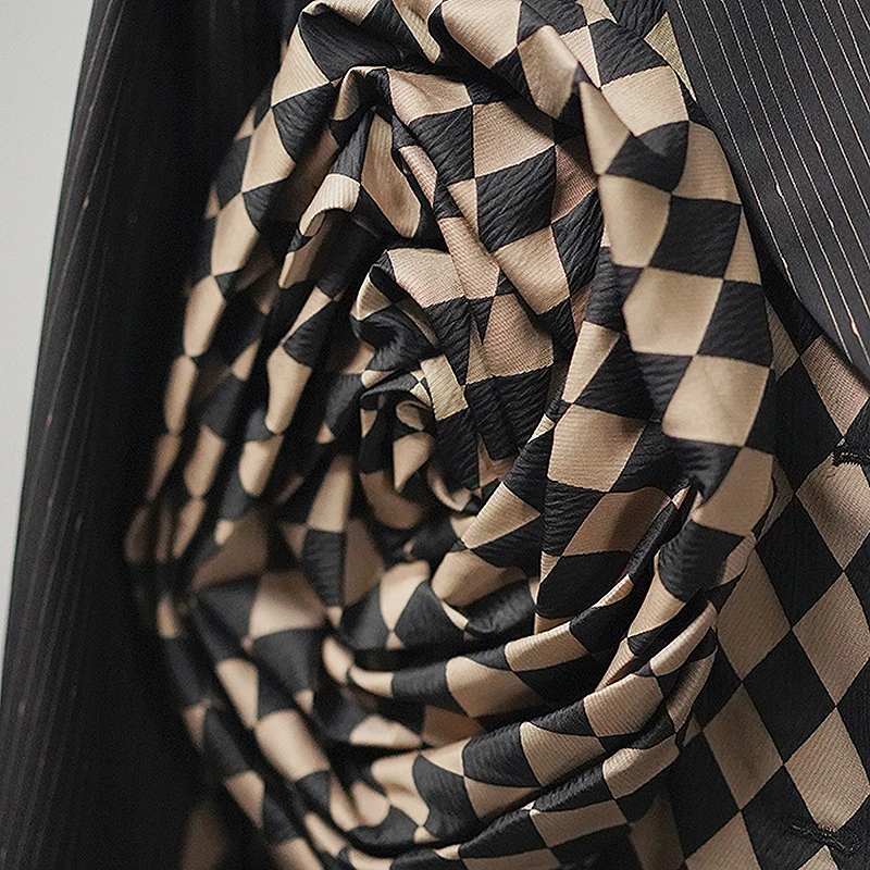 Блейзер TWOTWINSTYLE с длинным рукавом в стиле пэчворк|Женские пиджаки| |