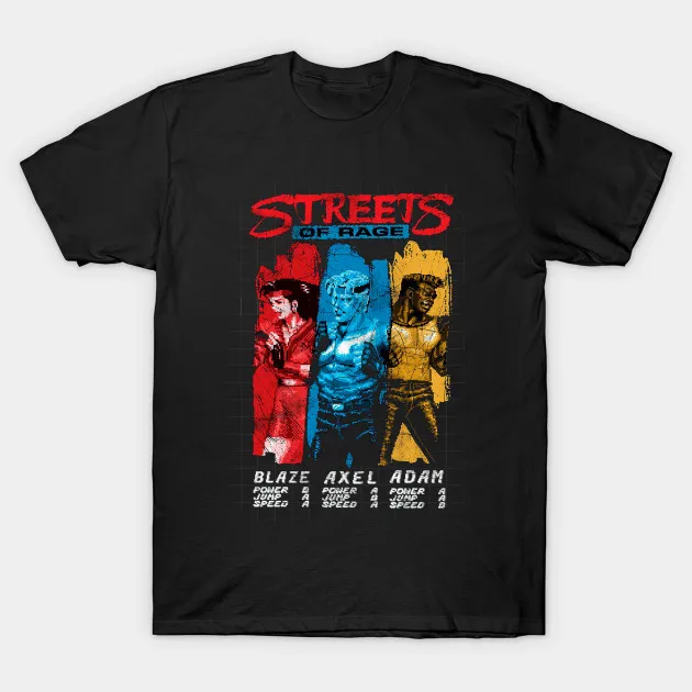 

Футболка Мужская/женская с надписью «Street OF RAGE CHOOSE YOUR PLAYER»