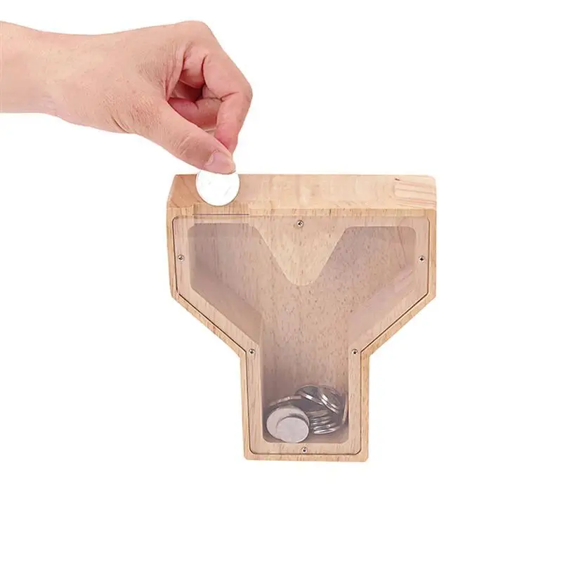 

1pc Creative Letter-shaped Bamboo Piggy Bank Large Enough Burly Bamboo Saving Pot