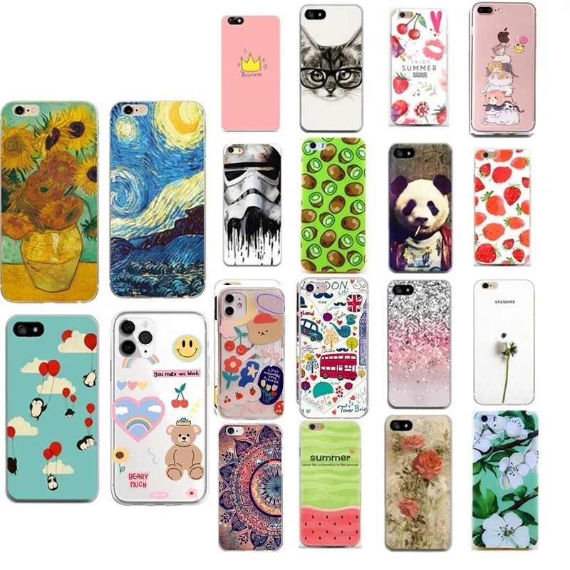 Черный чехол для iPhone 6 7 8 5 5s se X XS s Plus 7Plus iphone с цветами | Мобильные телефоны и