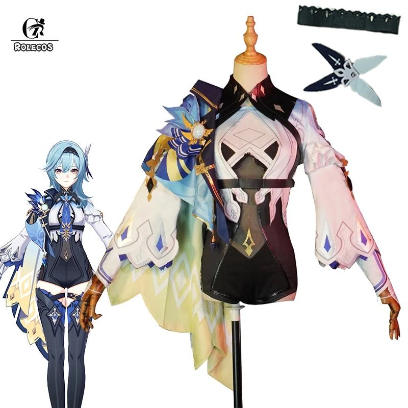 

ROLECOS Genshin Impact Eula Cosplay Costume Game Genshin Impact Cosplay Costume Eula Outfit Halloween Cosplay Costume Uniform