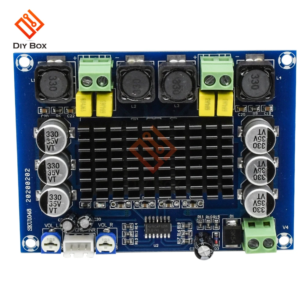 

DIY kit TPA3116D2 XH-M543 High Power Digital Audio Amplifier Board module Dual-channel Stereo 2*120W Amplificador 12V-24V
