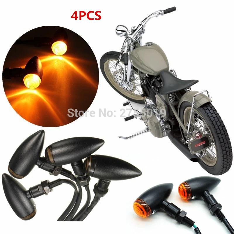 4 шт./лот универсальные Ретро мотоциклетные металлические указатели поворота