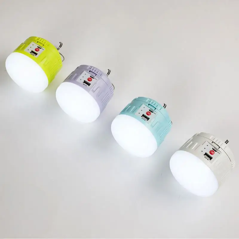 

Solar LED Camping Light USB Rechargeable Bulb For Outdoor Tent Lamp Portable Lanterns Emergency Lights Mobile Power Supply