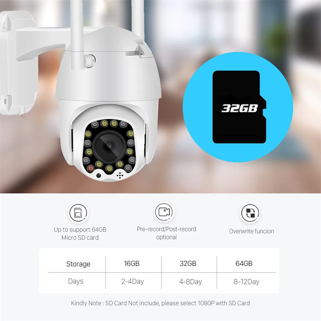 HIPERDEAL PTZ 1080P wifi камера наружная 4X зум скорость купол wifi Беспроводная CCTV камера 9,30