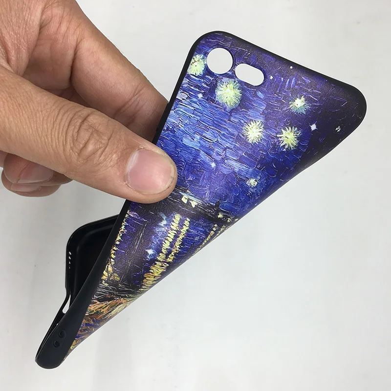 Чехол для мобильного телефона iphone XR XS Max Van Gogh Звездная ночь мягкий TPU чехол 7 8 5 5S 6 6S