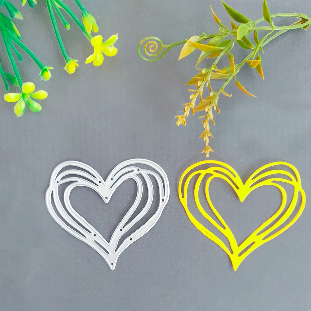 

Peach Heart Blossom Decoration Metal cutting Die scrapbook Paper knife stamping Die New style