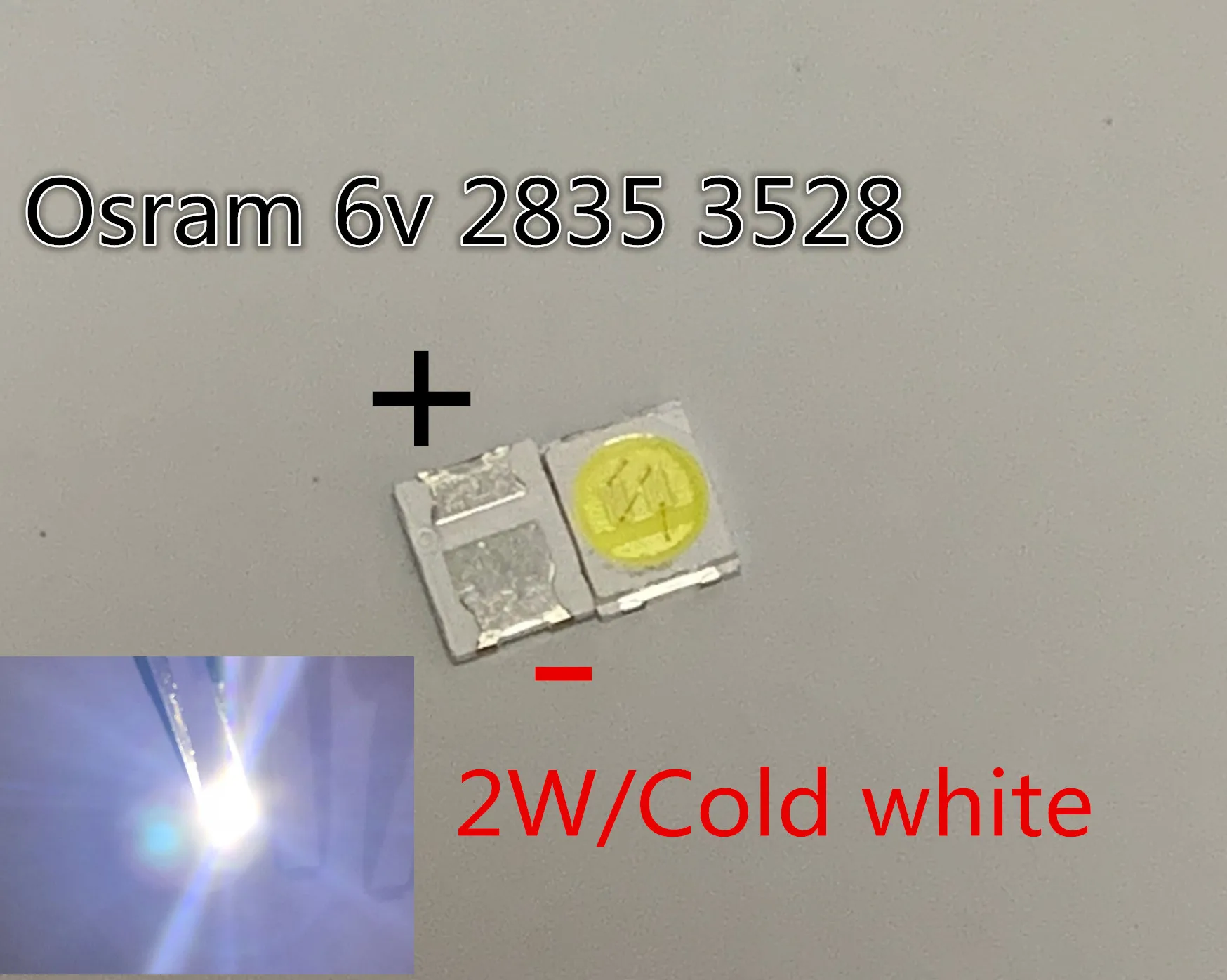 Светодиодная подсветка 1 5 Вт 6 в 1210 3528 2835 131лм холодный белый цвет 50 шт. | Освещение