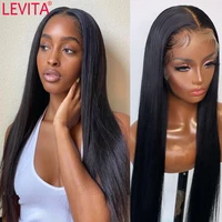 bone straight lace front human hair wigs for women pre plucked brazilian human hair t part lace frontal wig 4x4 lace closure wig